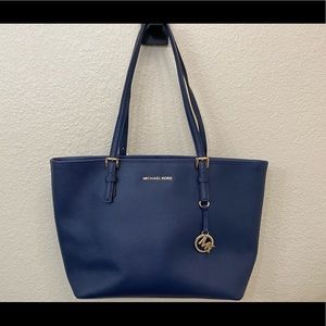 Michael Kors - Navy Blue Saffiano Leather Tote
